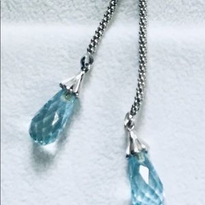 NWOT Aquamarine and sterling silver necklace